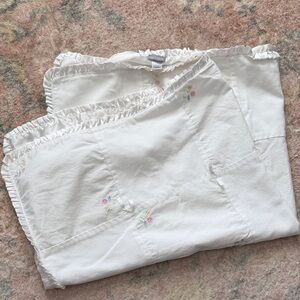 Carter's White Baby Blanket with Subtle Pink Accents